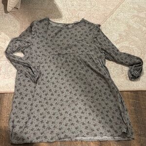 12 Pm By Mon Ami Gray Long Sleeve Casual Dress